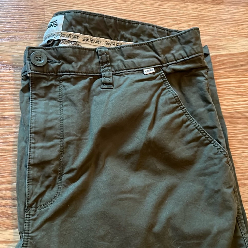 Vans khakis.  Army green. Like new size 32